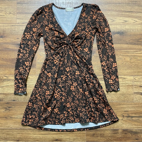 Altar'd State Dresses & Skirts - Altar’d State XS Extra Small Floral Black & Orange Dress Going Out Party